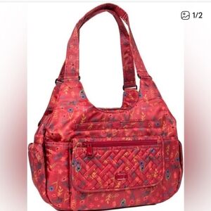 Lug Romper CarryAll Shoulder Bag Wildflower Purse Multi Pockets